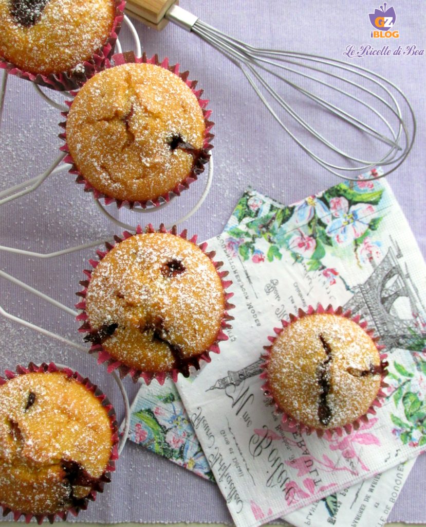 muffins met kokos en nutella