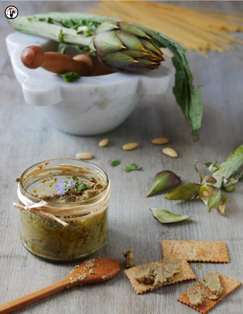 Pesto van artisjokken en amandelen