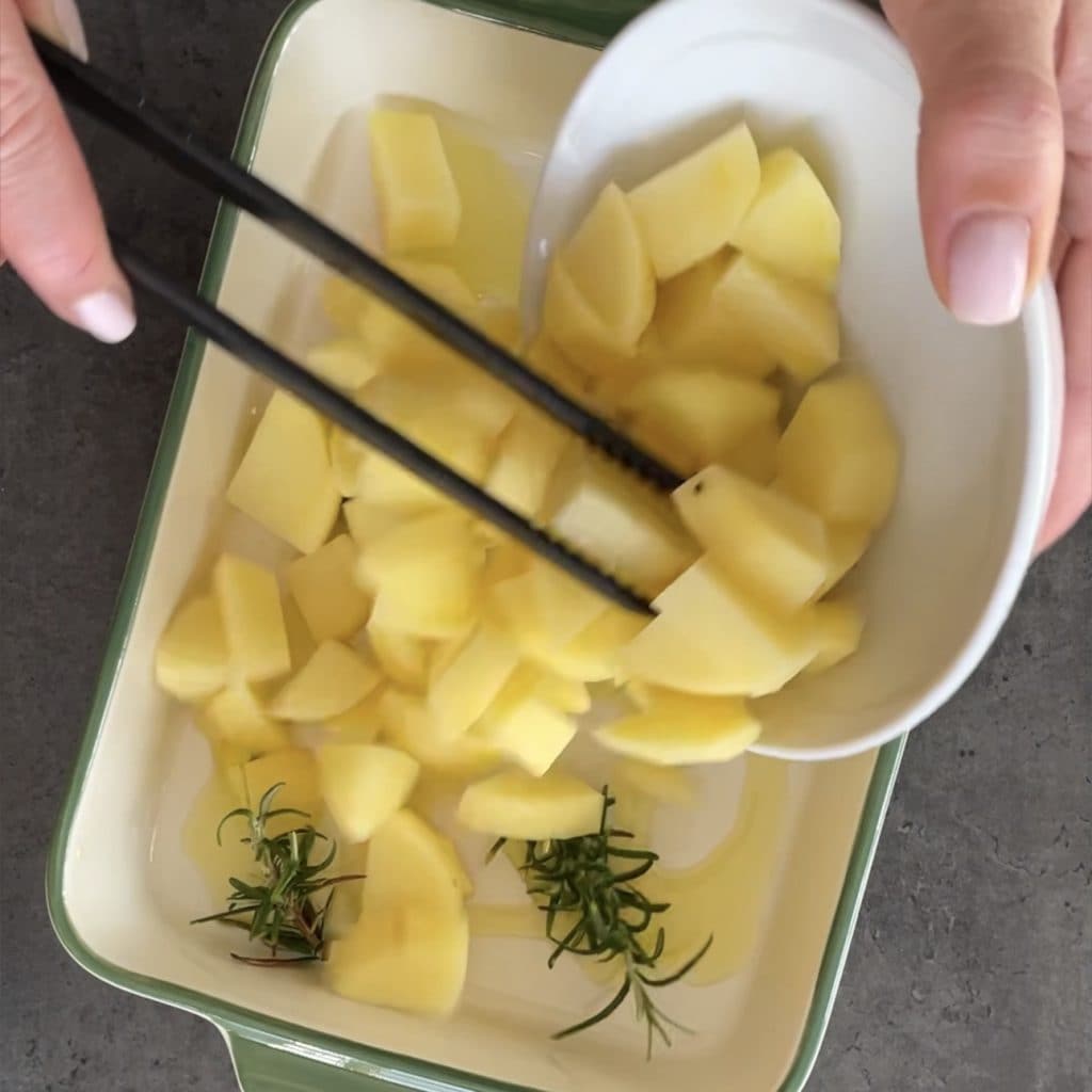 Pompoen en worst met aardappelen