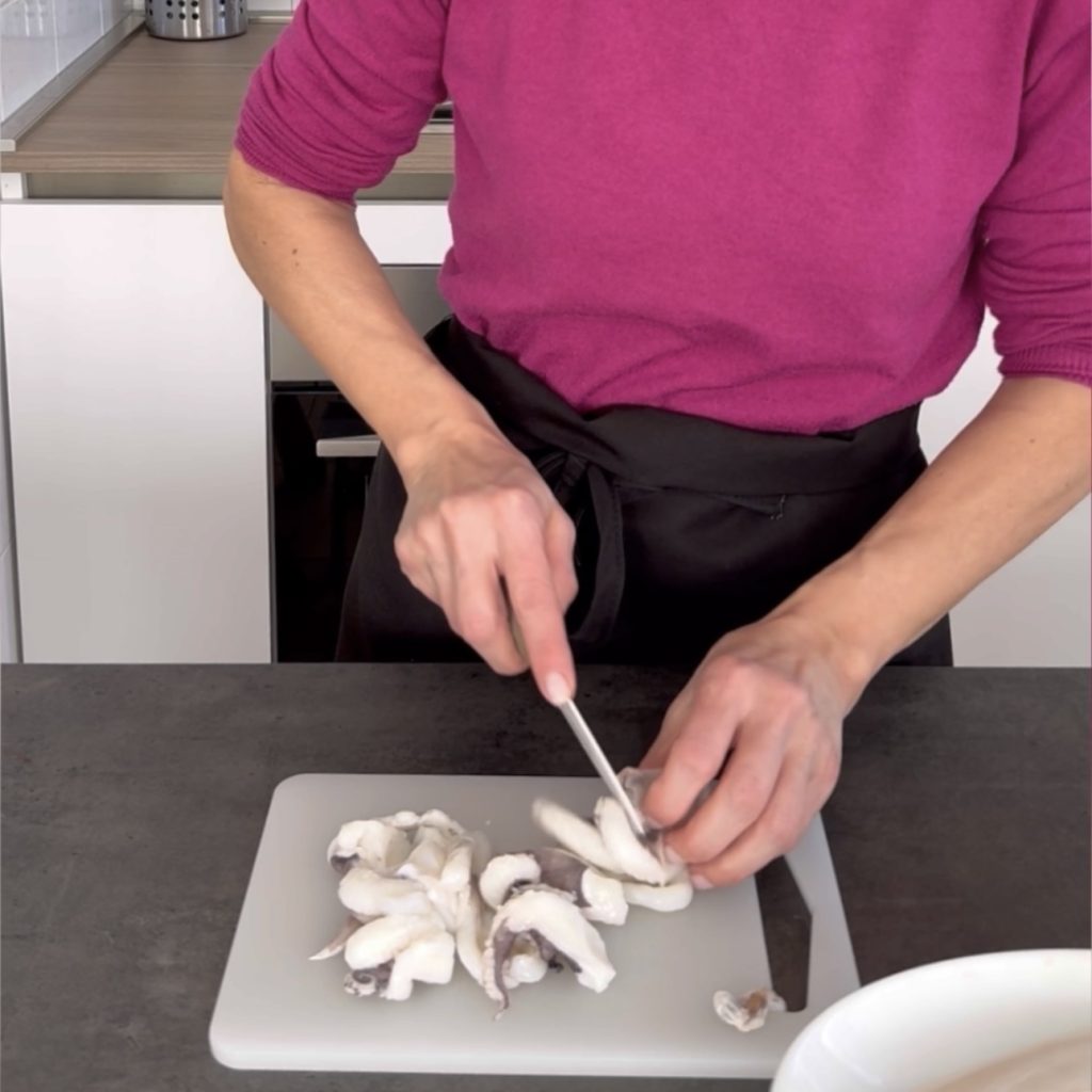 Seppiesalade en garnalen