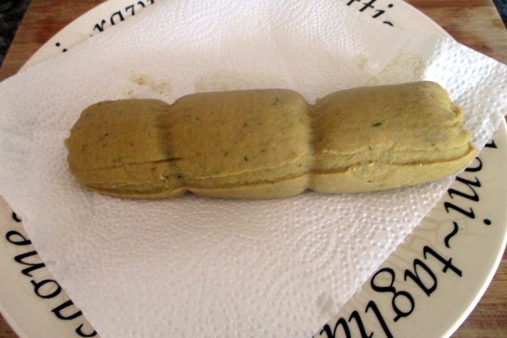 Veganistische plakjes met kikkererwten en olijven, Eet zonder Buik