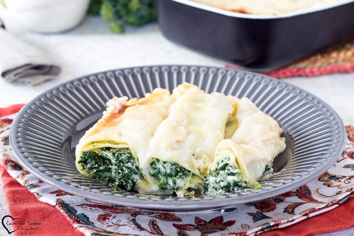 VEGETARISCHE CANNELLONI MET RICOTTA EN SPINAZIE