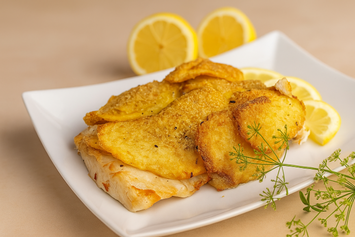 Visfilets met aardappelkorst in de airfryer