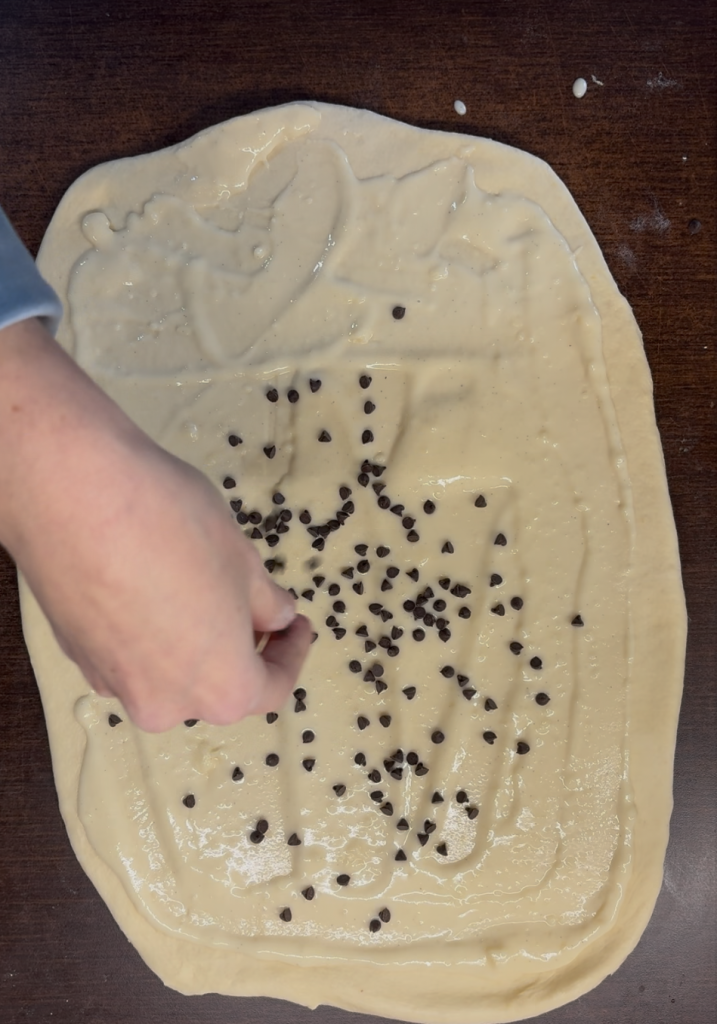 Rijsmelkroom en chocoladestukjes