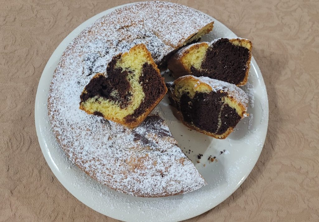 Tweekleurige krans in heteluchtfriteuse