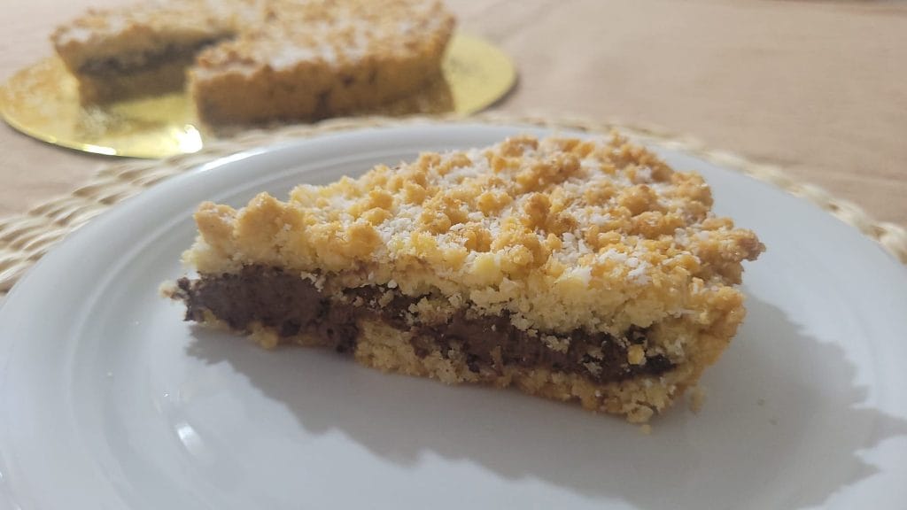 Kruimelgebak Kokos en Nutella in de Airfryer