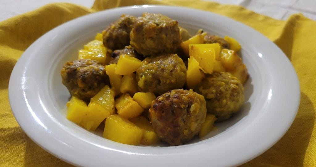 Gehaktballen met Aardappelen en Saffraan in de Airfryer