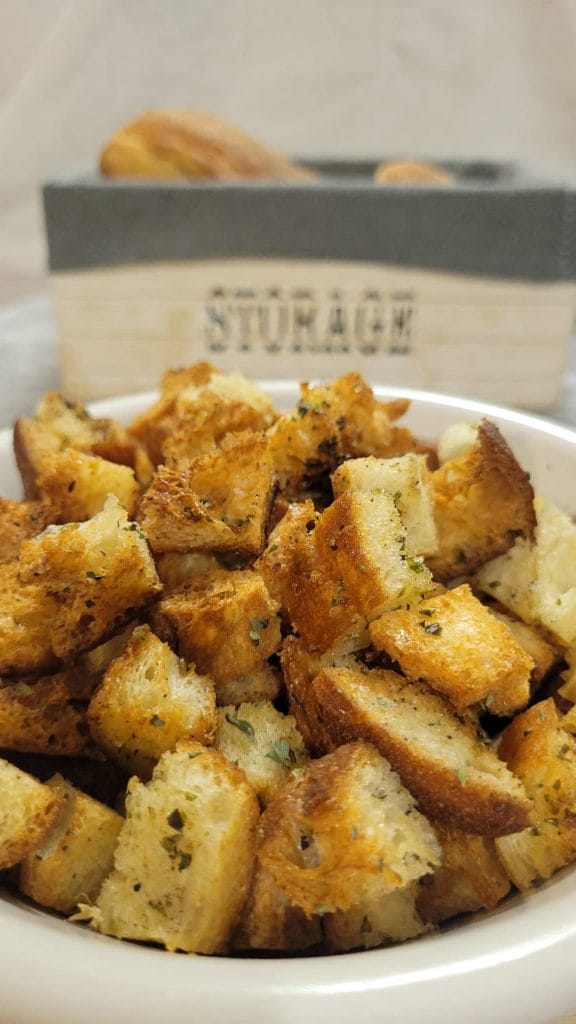 Crostini van Brood in heteluchtfriteuse