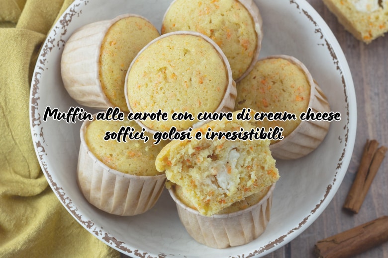 Wortelmuffins met een hart van cream cheese: luchtig, lekker en onweerstaanbaar