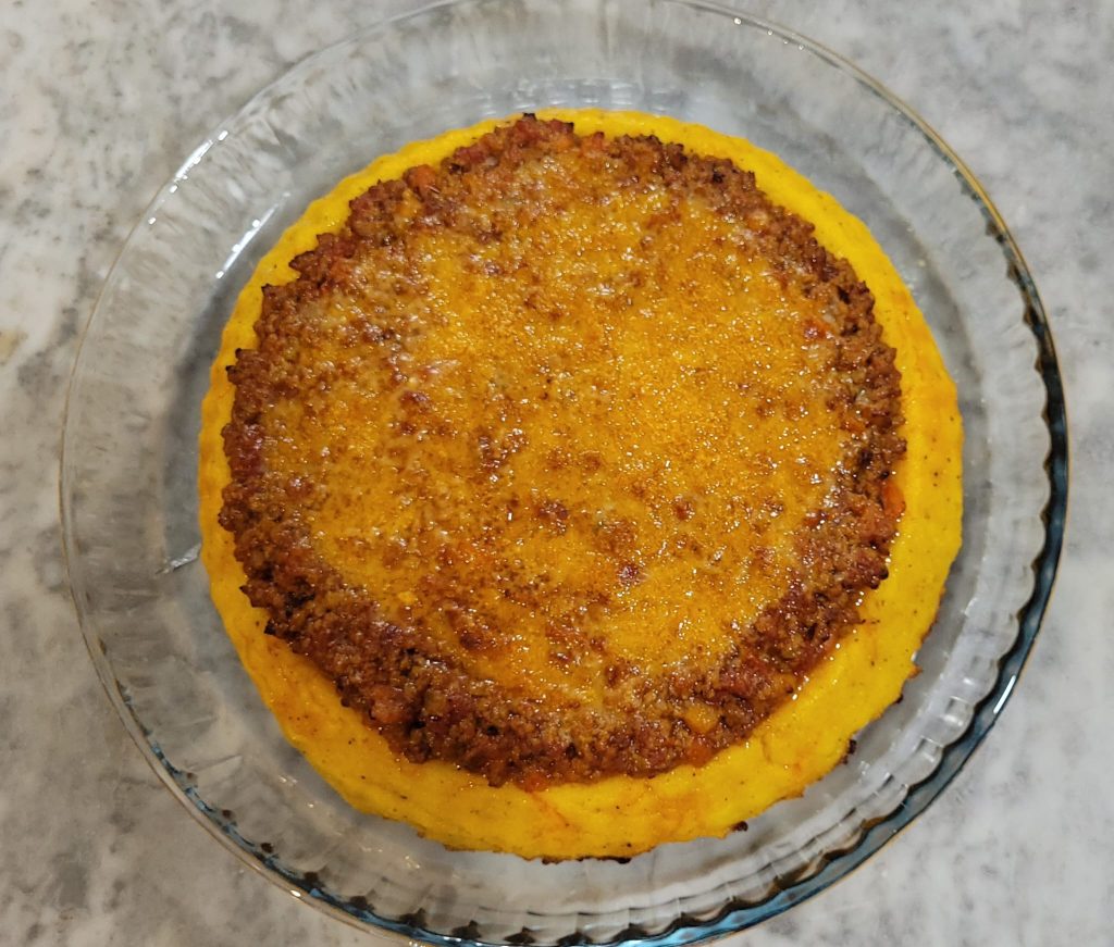 Polenta taart in luchtfriteuse