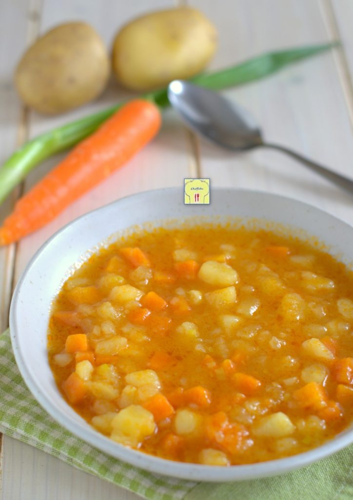 aardappel, wortel en preisoep gp