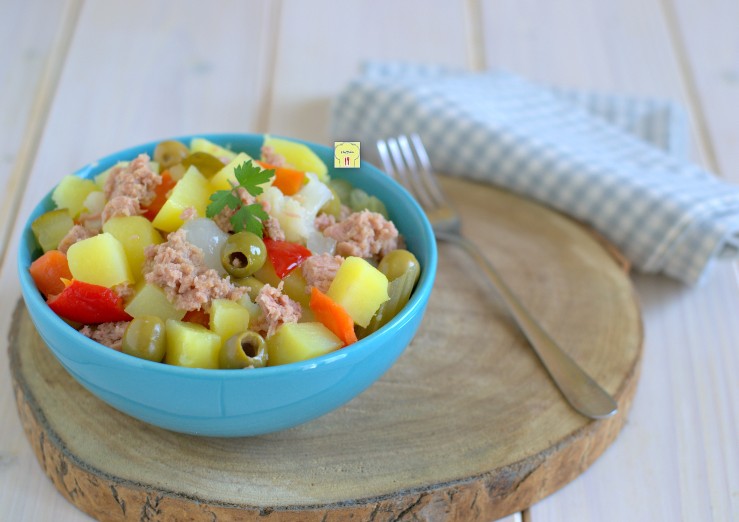 Aardappelsalade en giardiniera