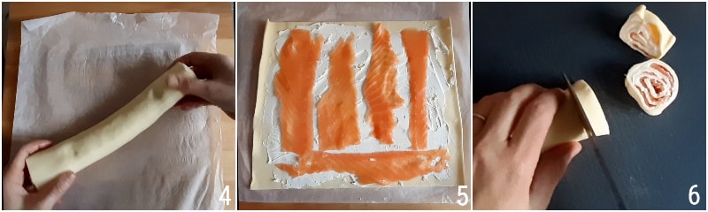 kerstvoorgerecht met hartige bladerdeegrolletjes kerstboom 2 vullen met zalm