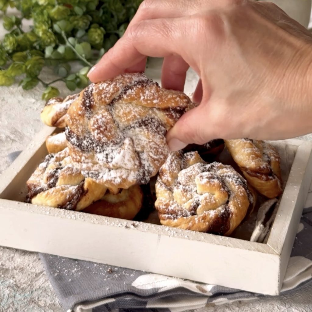 bladerdeeg rolletjes met nutella