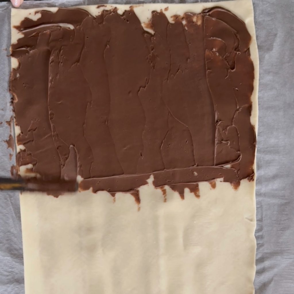 bladerdeeg rolletjes met nutella