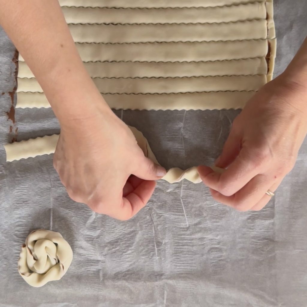 bladerdeeg rolletjes met nutella