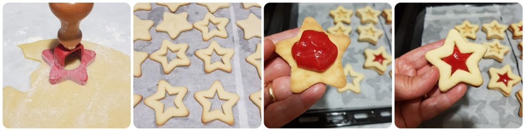 kerststerren in rood