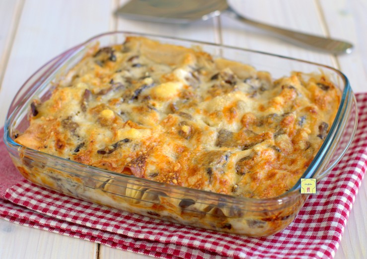 Cannelloni met paddenstoelen en speck