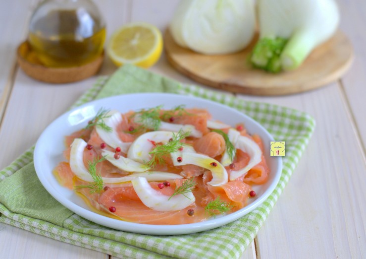 Carpaccio van zalm en venkel