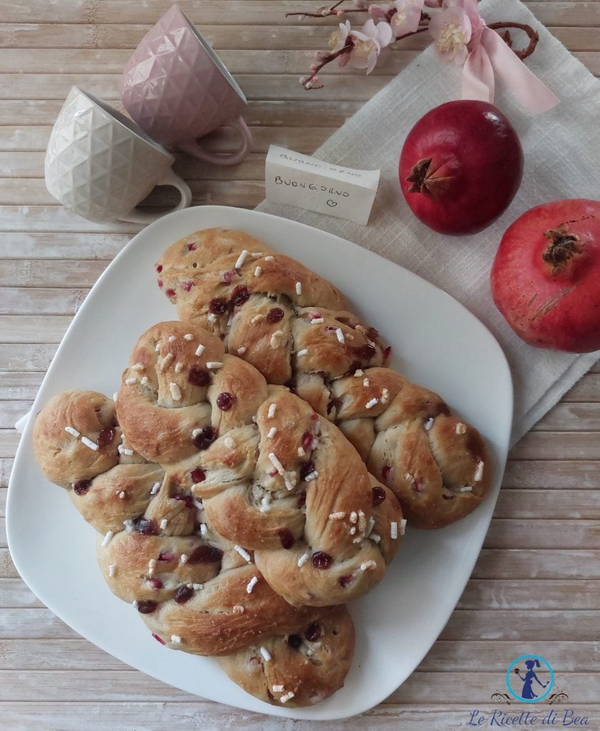 dessert met de granaatappel