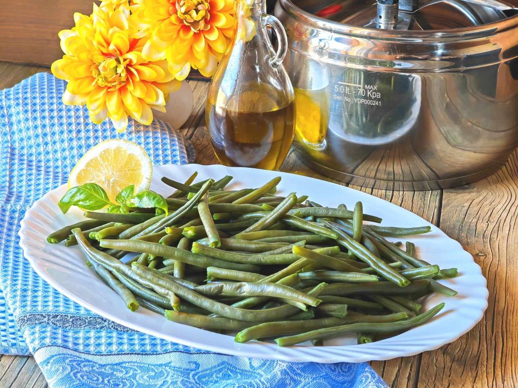 Sperziebonen in de snelkookpan