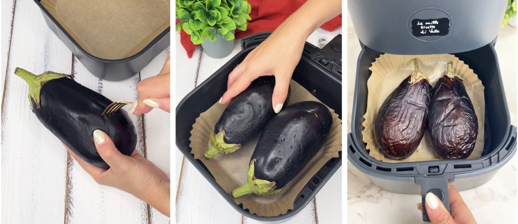 Auberginekoteletten in heteluchtfriteuse