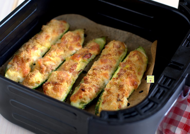Gevulde courgettes in de airfryer