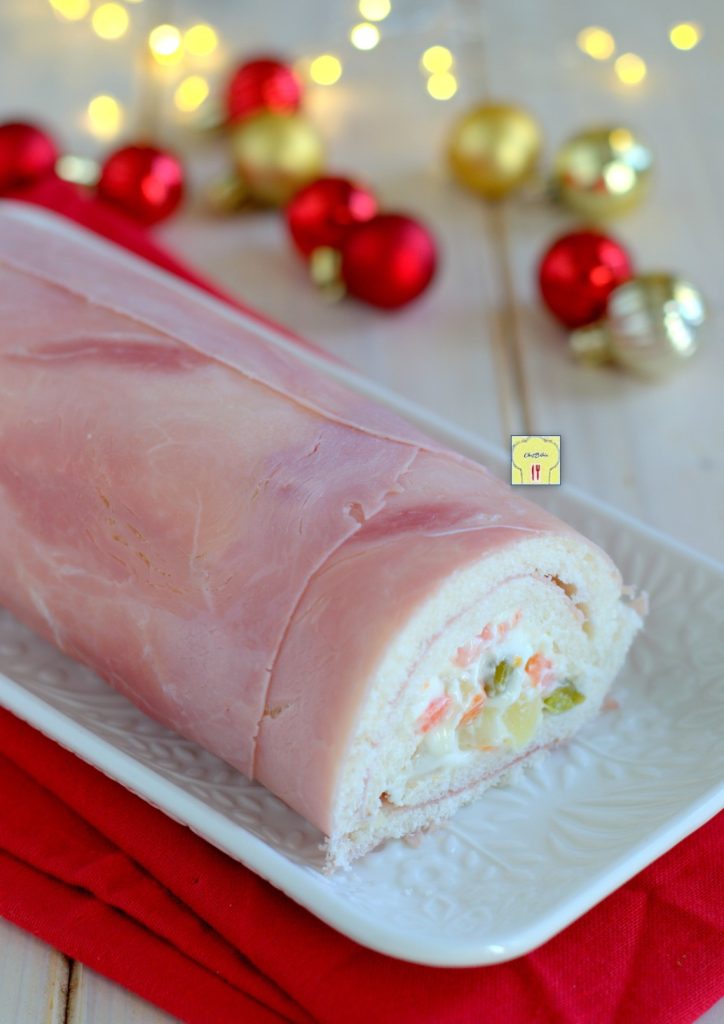 hartige rol met Russische salade gp