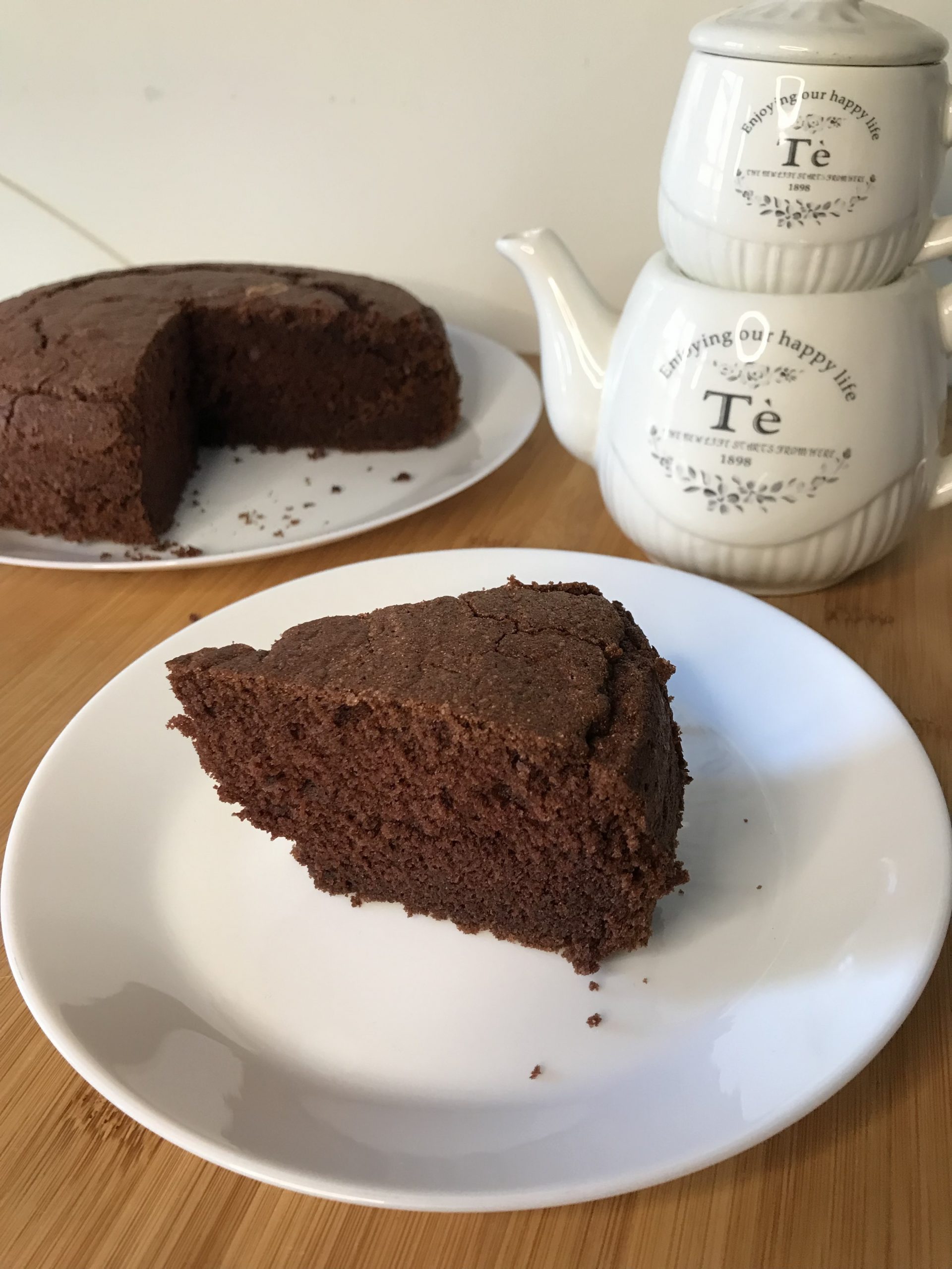 Eiwitrijke taart zonder lactose, alleen eiwitten met cacao!