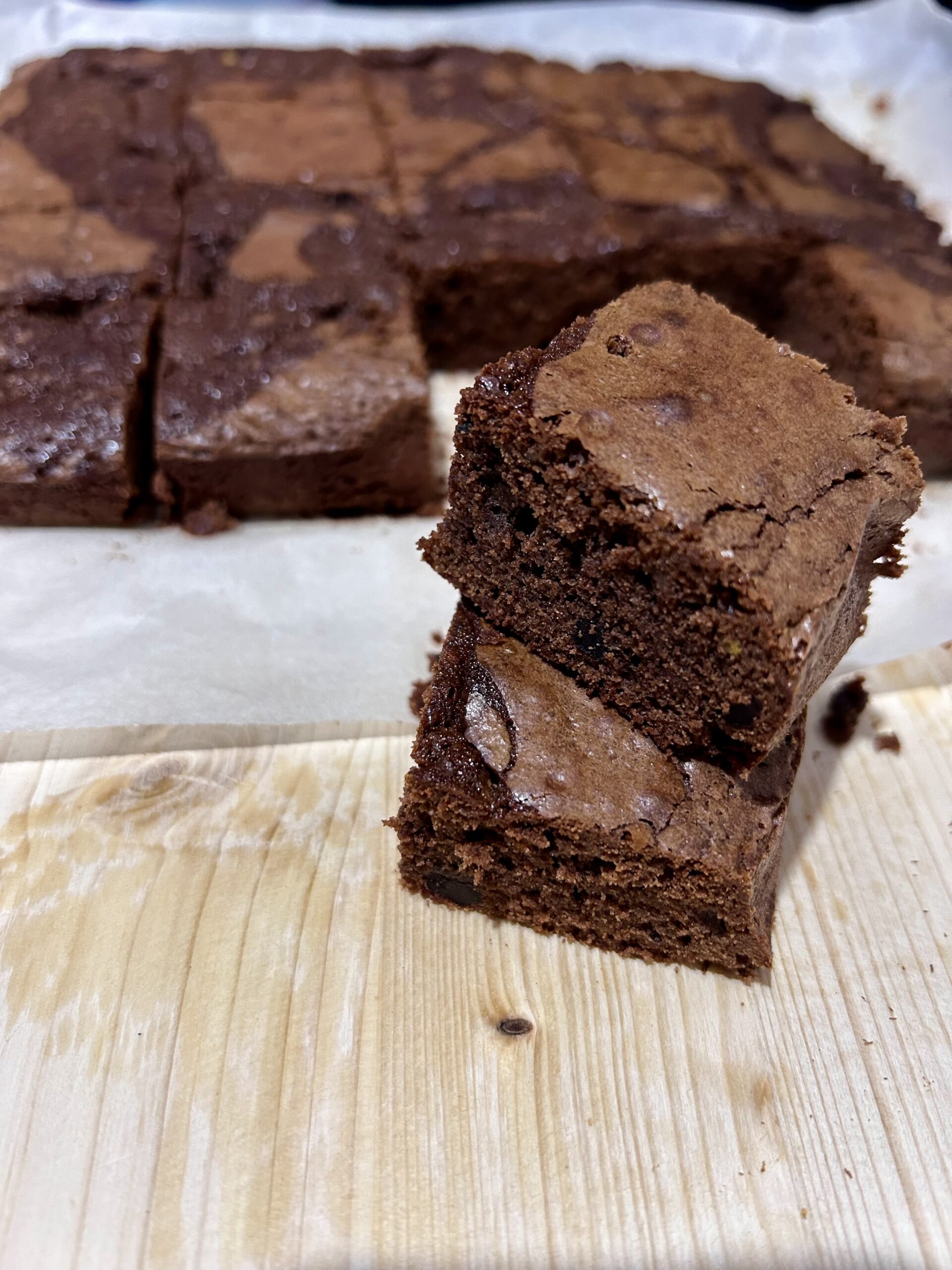 Brownies met gezouten karamel