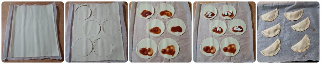 Mini calzone met mozzarella en tomaat