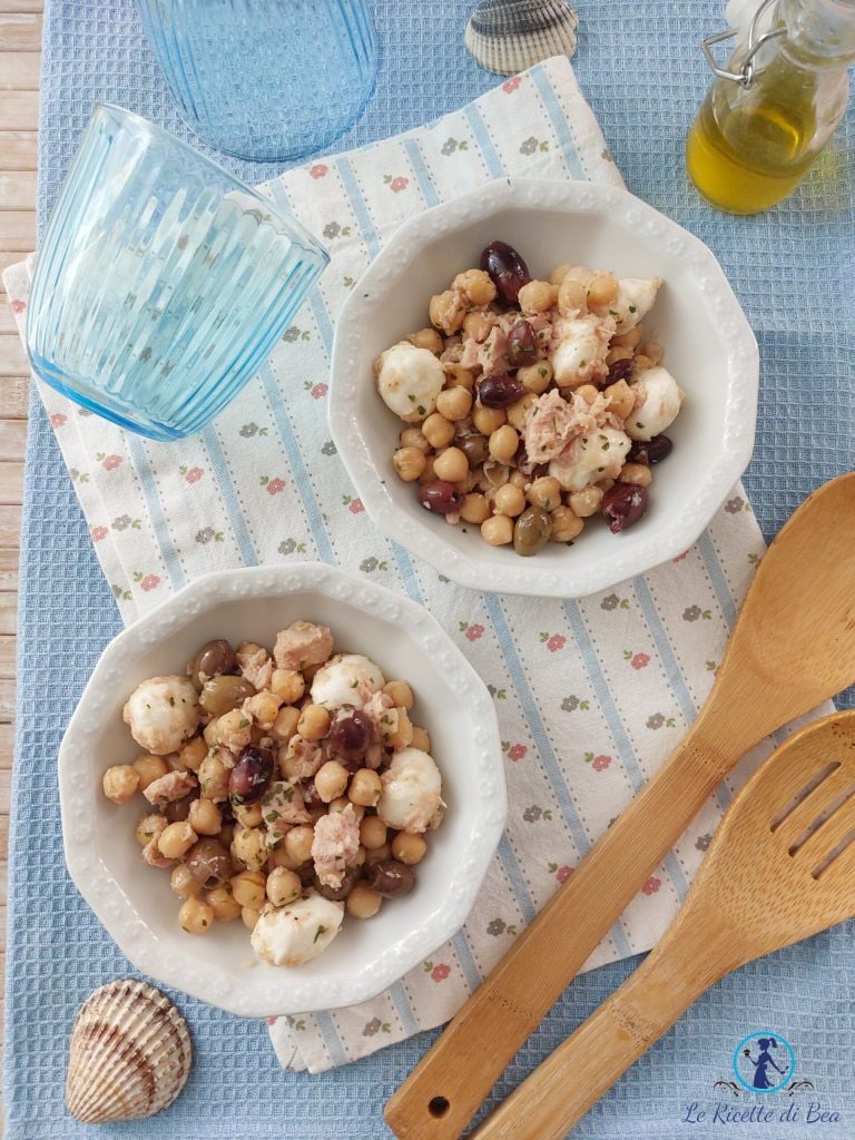 kikkererwtensalade en tonijn