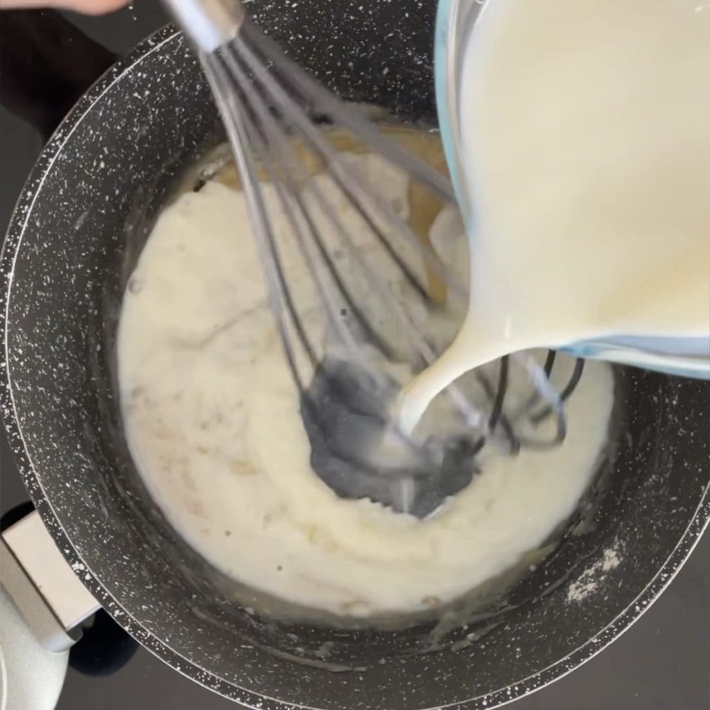 lasagnerolletjes met ham en champignons