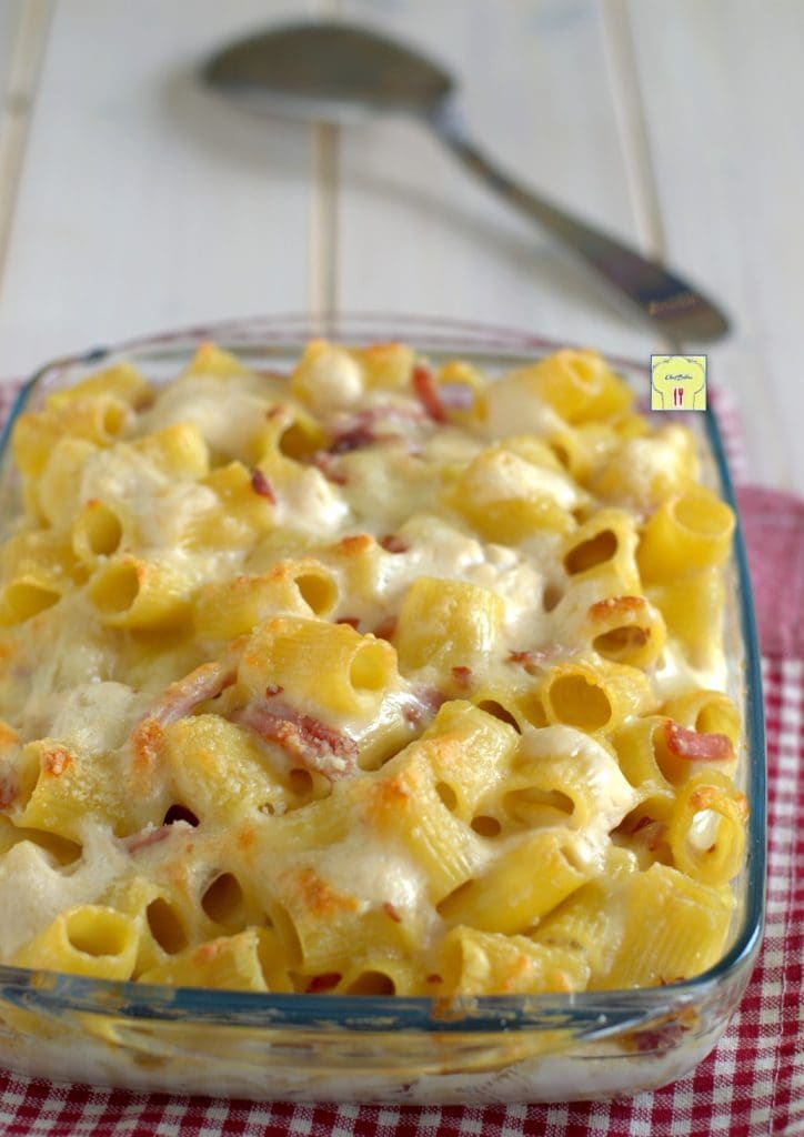 ovenschotel met spek en gerookte scamorza gp