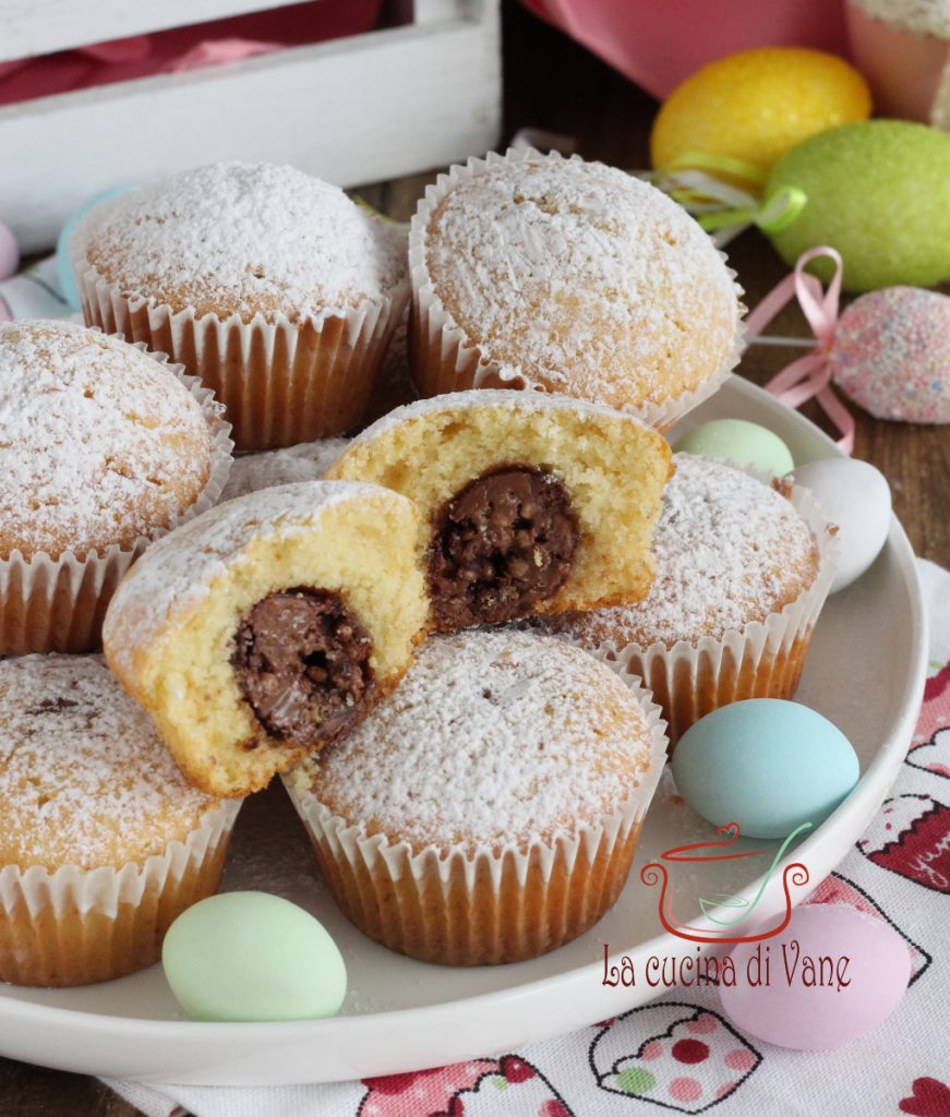 paasmuffins met chocolade-eitjes
