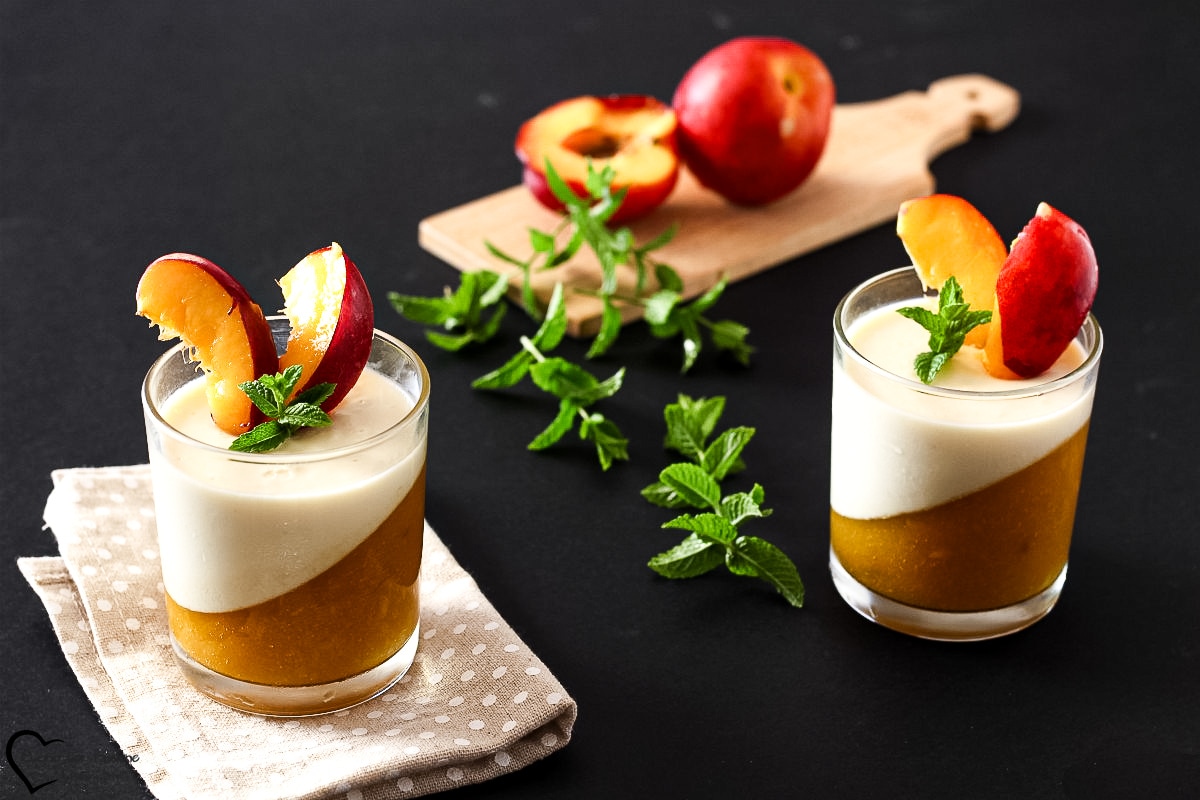 PANNA COTTA MET PERZIKEN