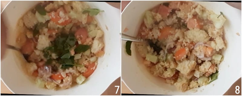 panzanella toscana ricetta originale con cetriolo pomodoro cipolla insalata di pane raffermo il chicco di mais 4 condire