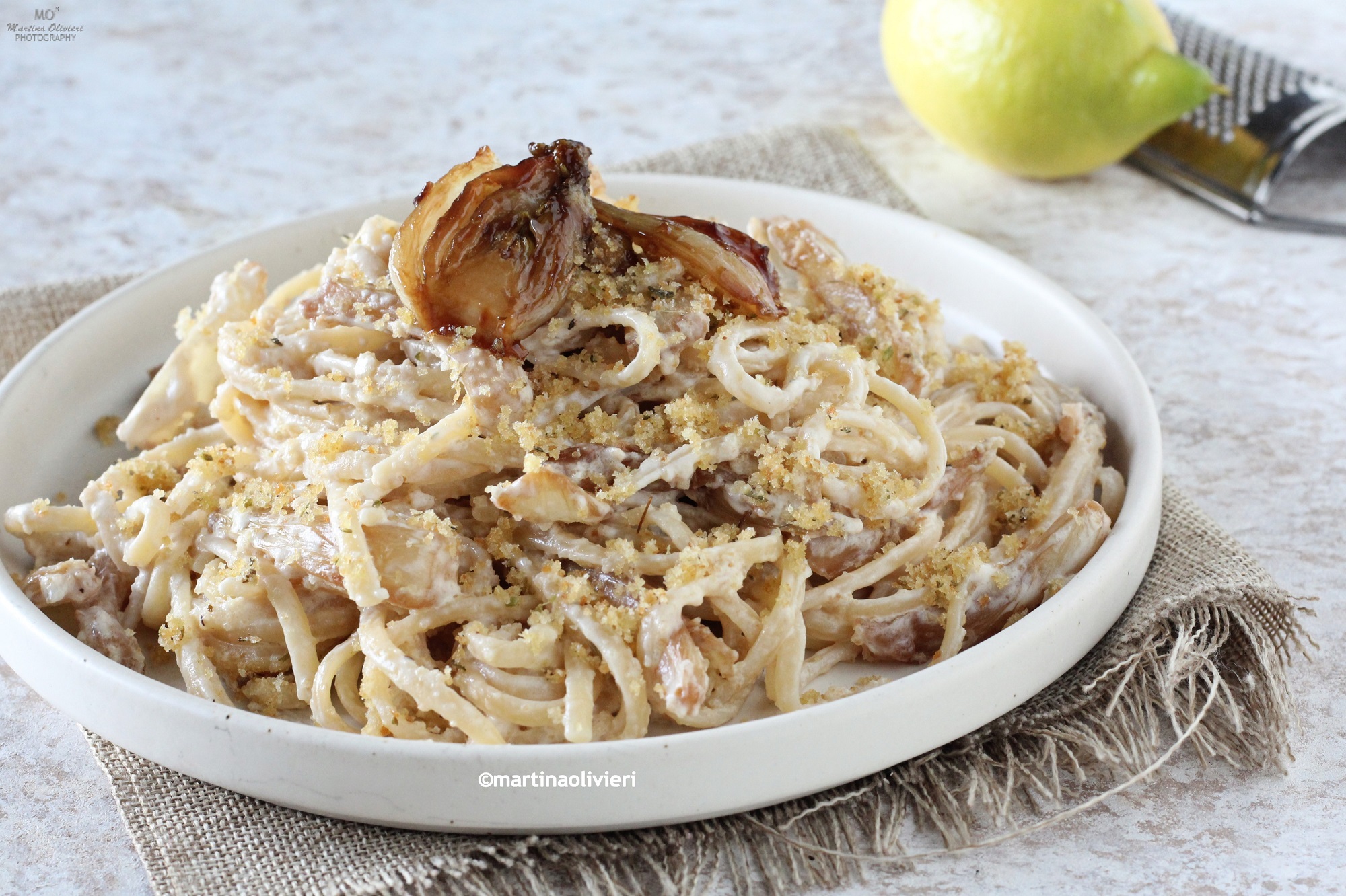 Romige pasta met gekarameliseerde venkel