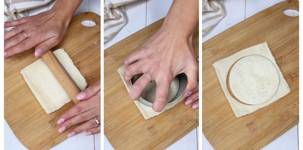 Cordon bleu van brood met ham en kaas in een airfryer