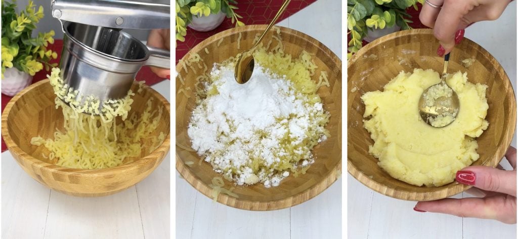 Smeltende aardappelballetjes in de heteluchtfriteuse