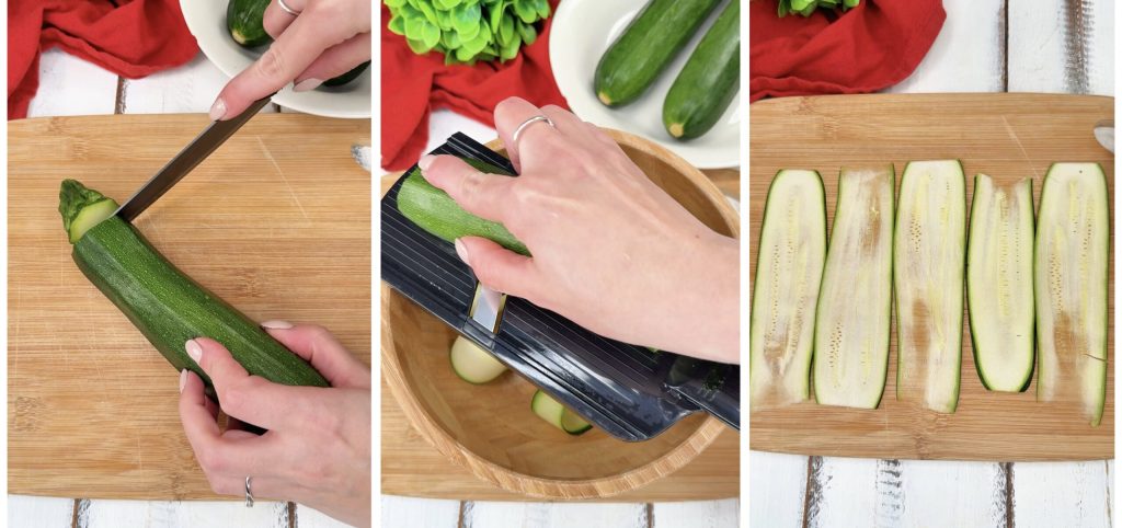 Gemakkelijke courgette parmigiana in de airfryer