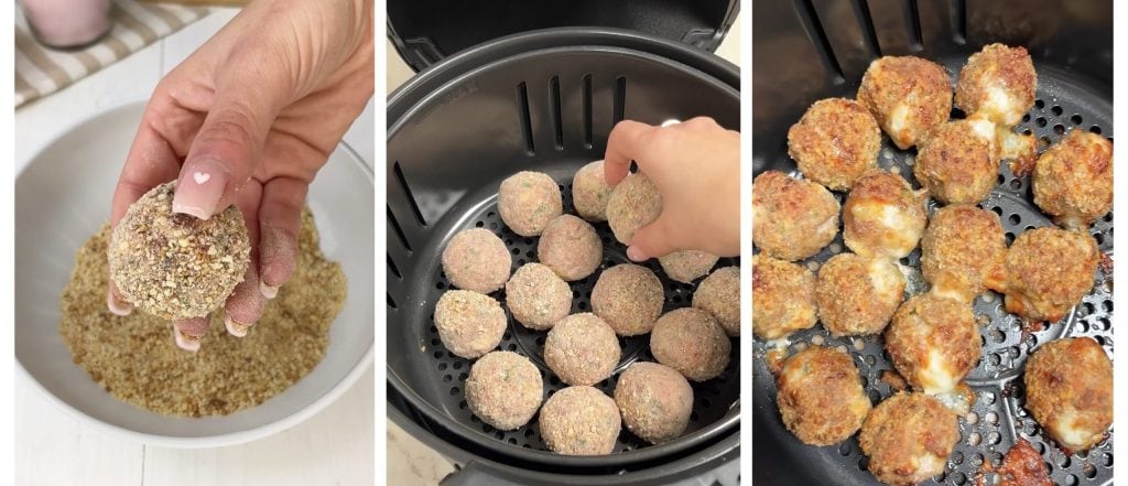 Sappige gehaktballen in de airfryer