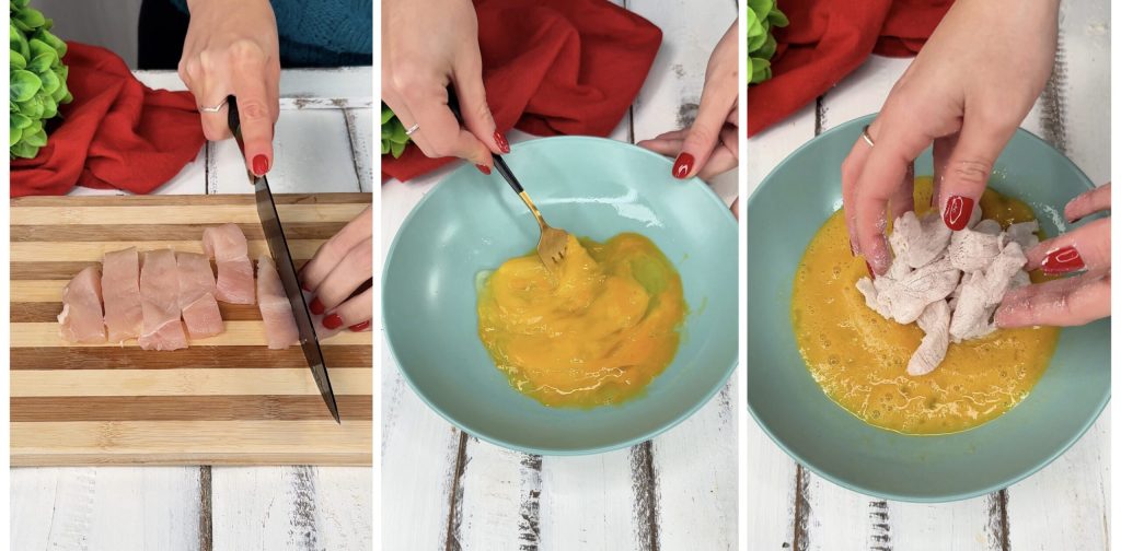 Krokante kipreepjes in de heteluchtfriteuse