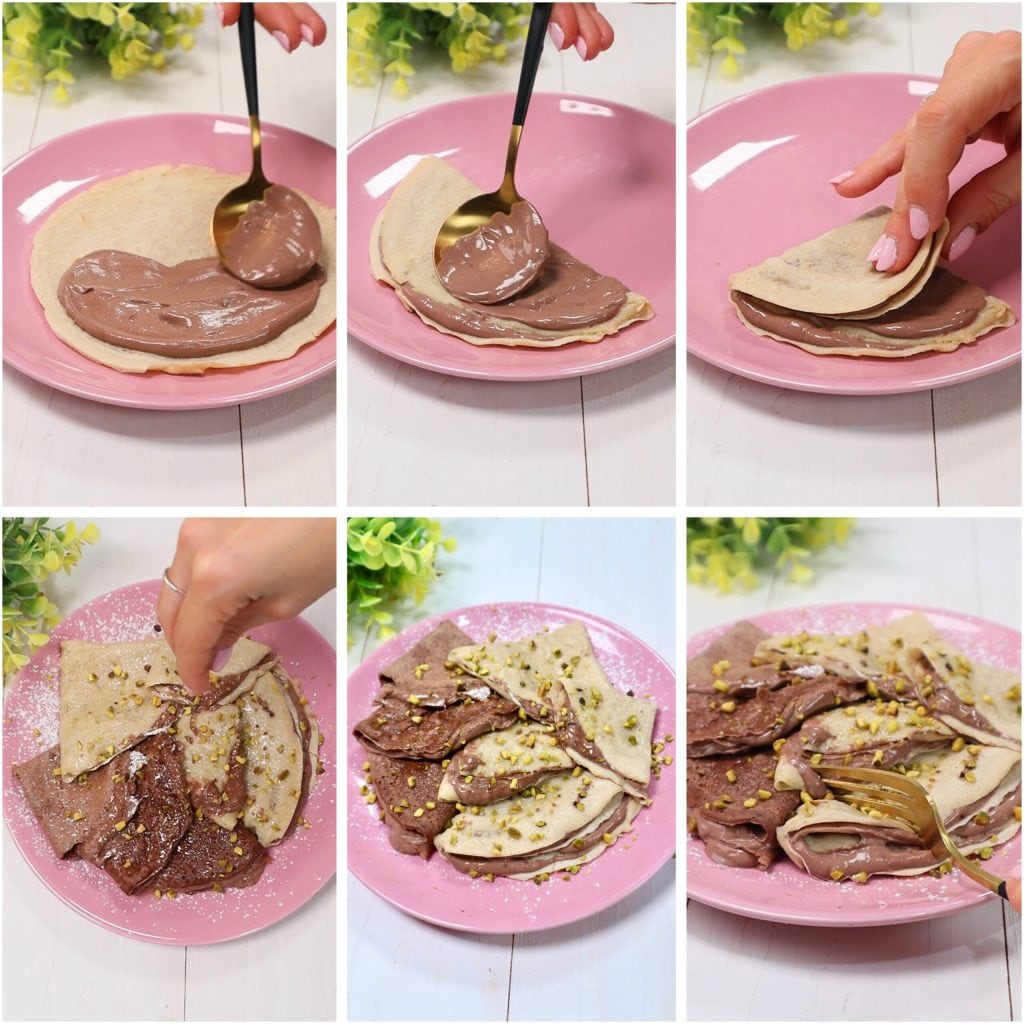 Eiwitpannenkoeken met yoghurtsaus en cacao