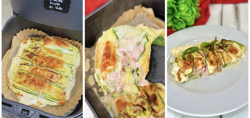 Gemakkelijke courgette parmigiana in de airfryer