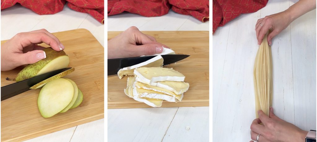 Hartige filodeegtaart met peren en brie