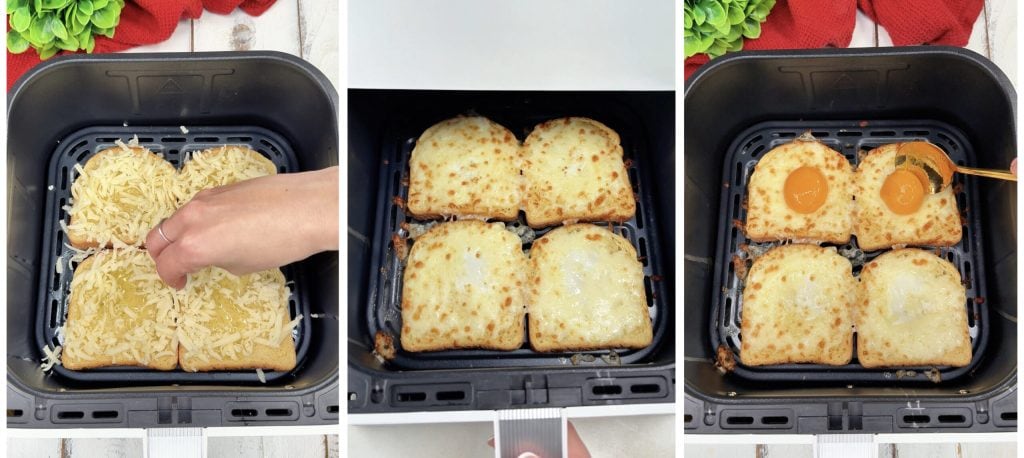 Egg toast met romig hart in airfryer