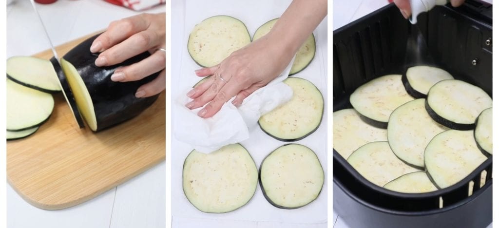 Cordon bleu van aubergine in de airfryer