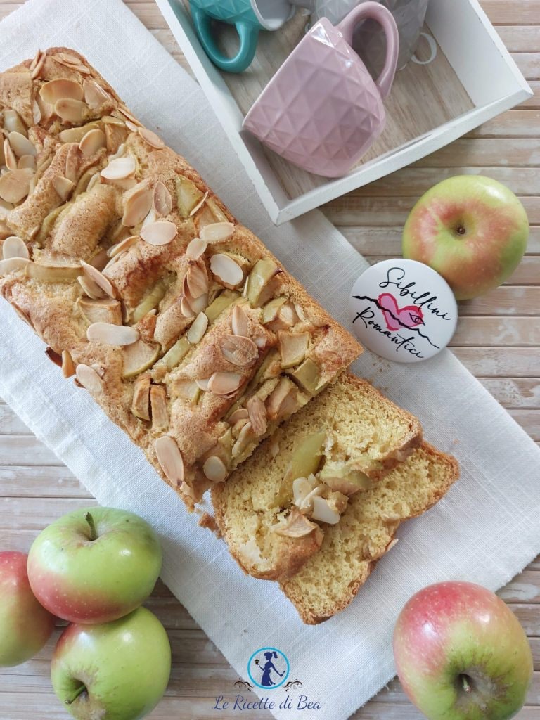 plumcake met roze appels