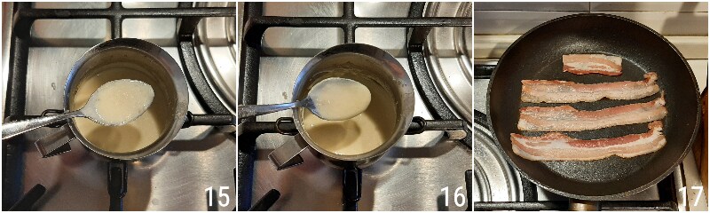 pompoen flan met Parmezaanse kaas fondue en krokante bacon recept 6 maak Parmezaanse fondue